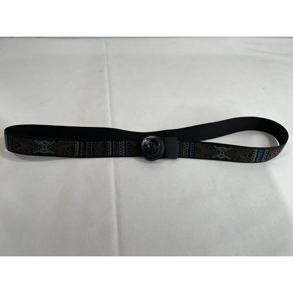 Wilderness Society Belt Mens 38 Embroidered Geometric Canvas Outdoor Casual